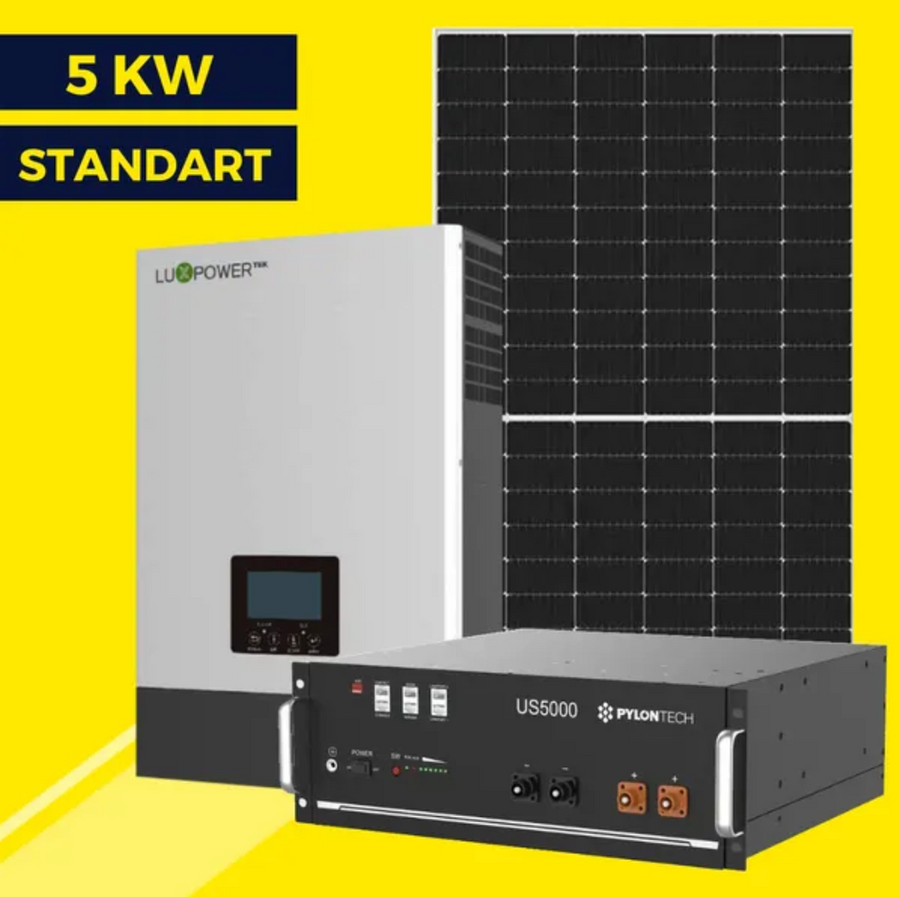 Гібридна сонячна станція на 5 кВт Standart Luxpower 5 kw | LP Longi 450W 3005 фото