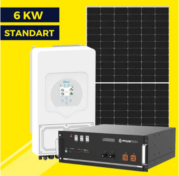 Сонячна гібридна станція на 6 кВт Standart | Deye 6 kw | LP Longi 450W 3006 фото