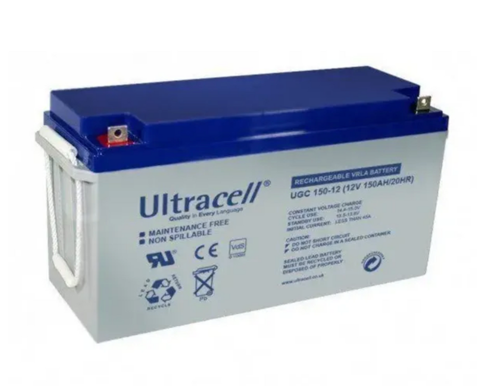 Аккумуляторная батарея Ultracell UCG150-12 GEL 12 V 150 Ah (485 x 170 x 240) White Q1/34 740 фото