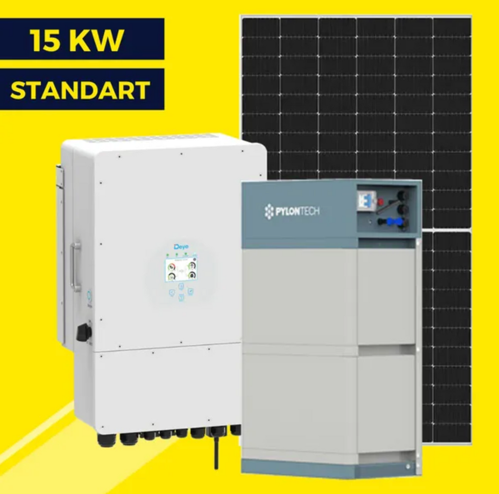 Гибридная солнечная станция на 15 кВт Standart | Deye 15 kw | Ulica 550W 9007 фото