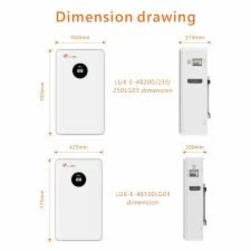 Акумуляторна батарея LUX-E-48100LG03 Felicity (LiFePO4 51,2V 100Ah 5kWh) LUX-E-48100LG03 фото