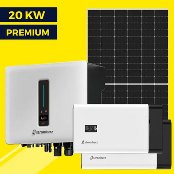 Гібридна сонячна станція на 20 кВт Premium | Stromherz 20 kw | Ulica 550W | Stromherz 11,5 kWh 9009 фото