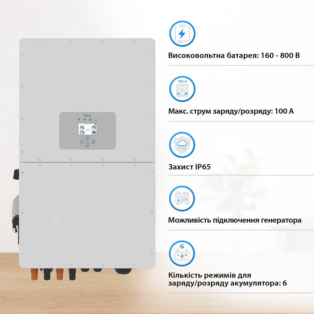 Инвертор гибридный DEYE SUN-40K-SG01HP3-EU-BM4 SUN-40K-SG01HP3-EU-BM4 фото