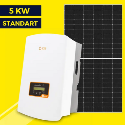 Сетевая солнечная станция на 5 кВт Standart | Solis 5 kw | LP Longi 425W 5001 фото