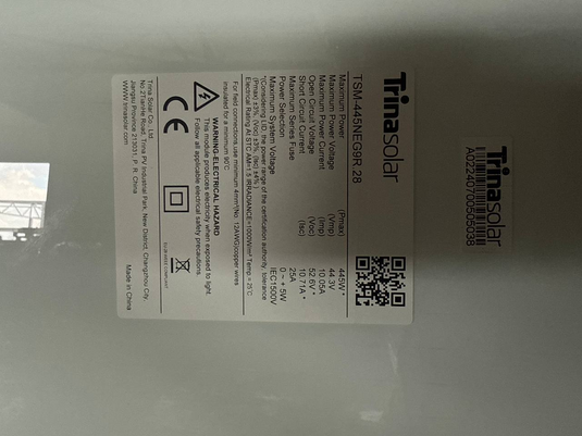 Купити Сонячна панель Trina Vertex S+ N-Type 445W Подвійне скло