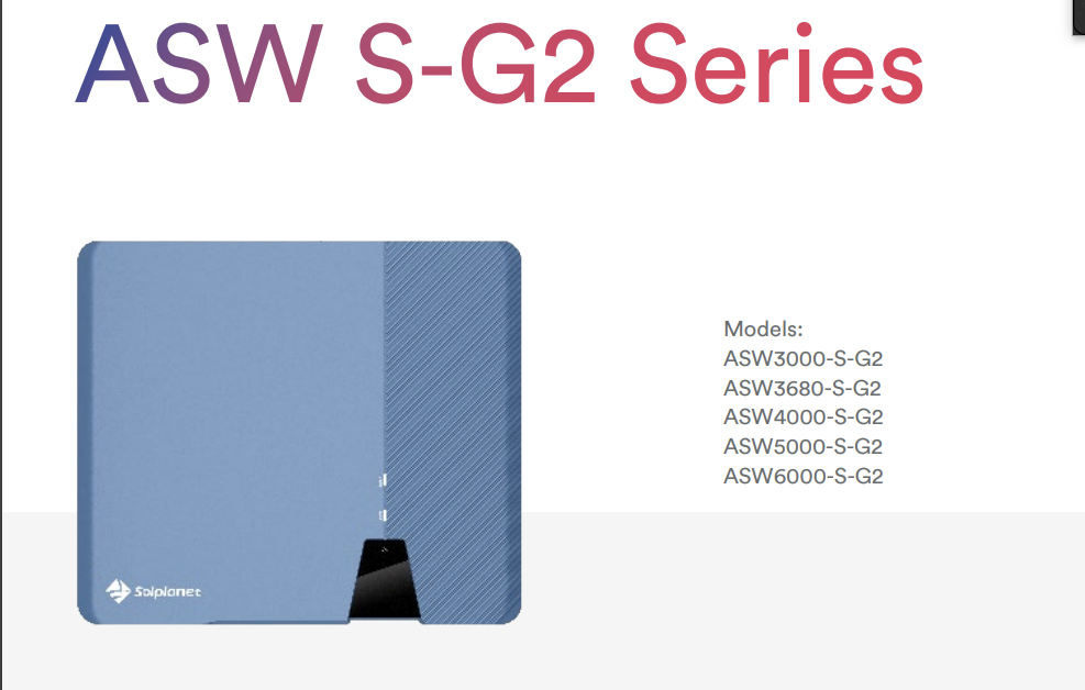 Гибридный инвертор Solplanet ASW600 6K-S-G2 1ф 2MPPT 48В 6кВт, преобразователь напряжения ASW600 6K-S-G2 фото