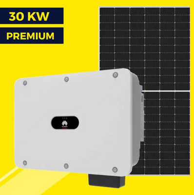 Сетевая солнечная станция на 30 кВт Premium | Huawei 30 kw | Risen 540W 4007 фото