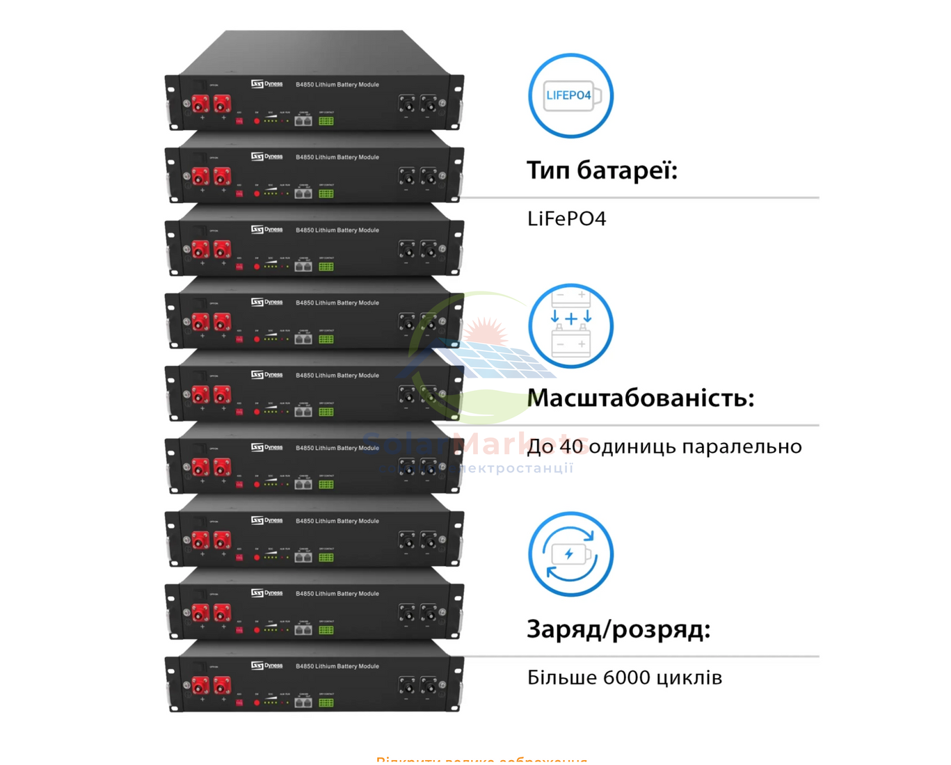 Купить Аккумуляторный модуль Dyness B4850 48v 50ah, 2.4kwh LiFePo4 в ...