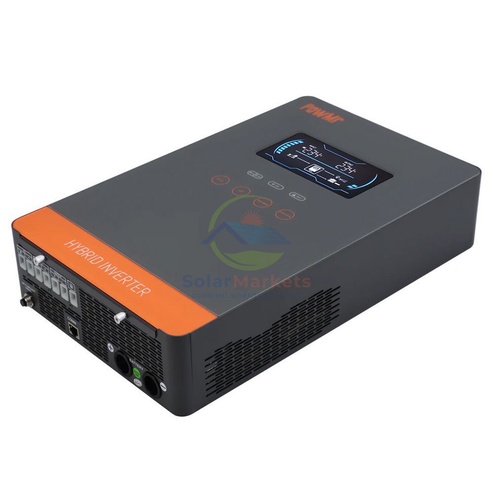 Гібридний інвертор Powmr POW-HVM4.5K-24V-P, 24 В, 4500 Вт (безперебійник, UPS, ДБЖ) POW-HVM4.5K-24V-P фото