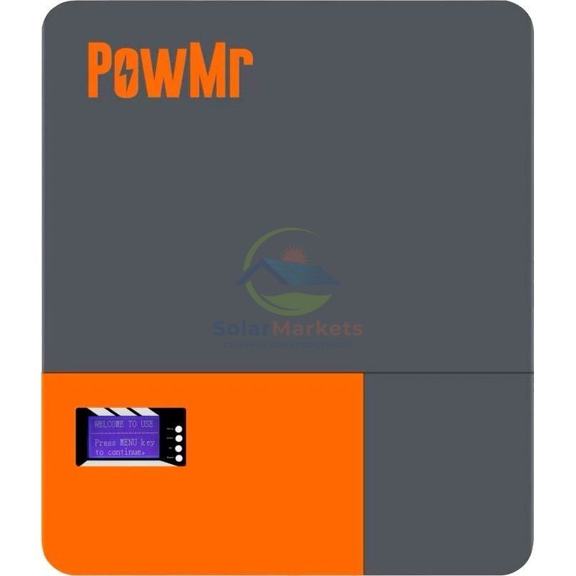 Інвертор Powmr POW-HVM5.5K-48V-P + акумулятор Powmr Powerwall (безперебійник, UPS, ДБЖ для будинку/квартири/офісу), 5500Вт, 4800 Вт&middot;год POW-HVM5.5K-POW-LIO48100 фото