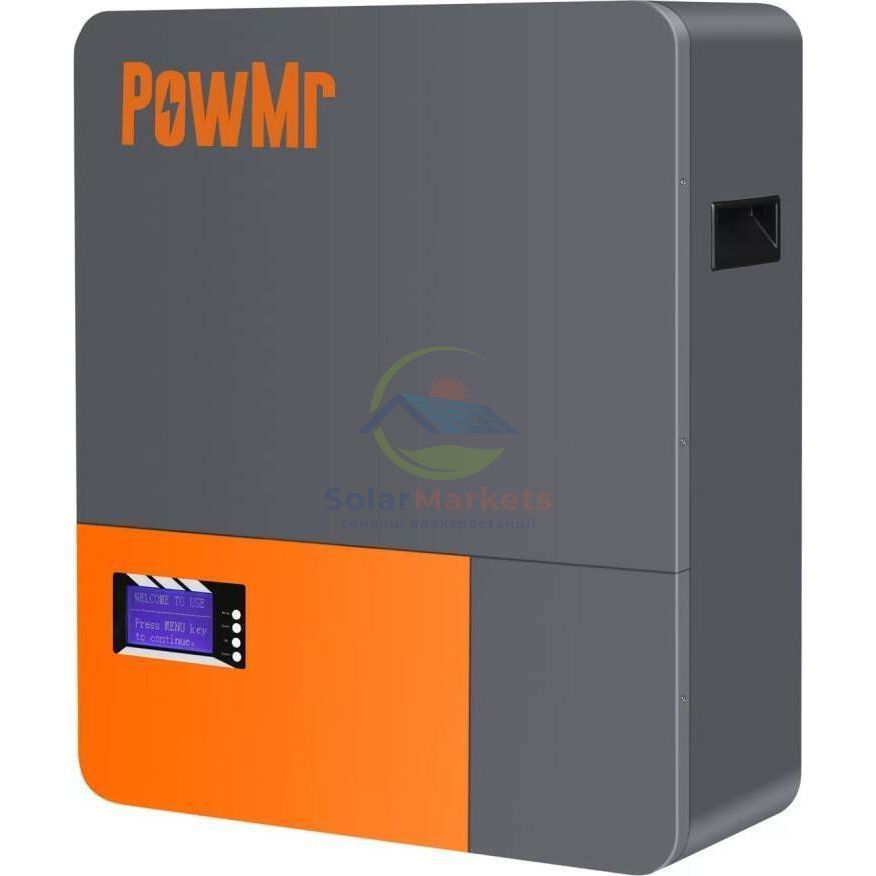 Інвертор Powmr POW-HVM5.5K-48V-P + акумулятор Powmr Powerwall (безперебійник, UPS, ДБЖ для будинку/квартири/офісу), 5500Вт, 4800 Вт&middot;год POW-HVM5.5K-POW-LIO48100 фото