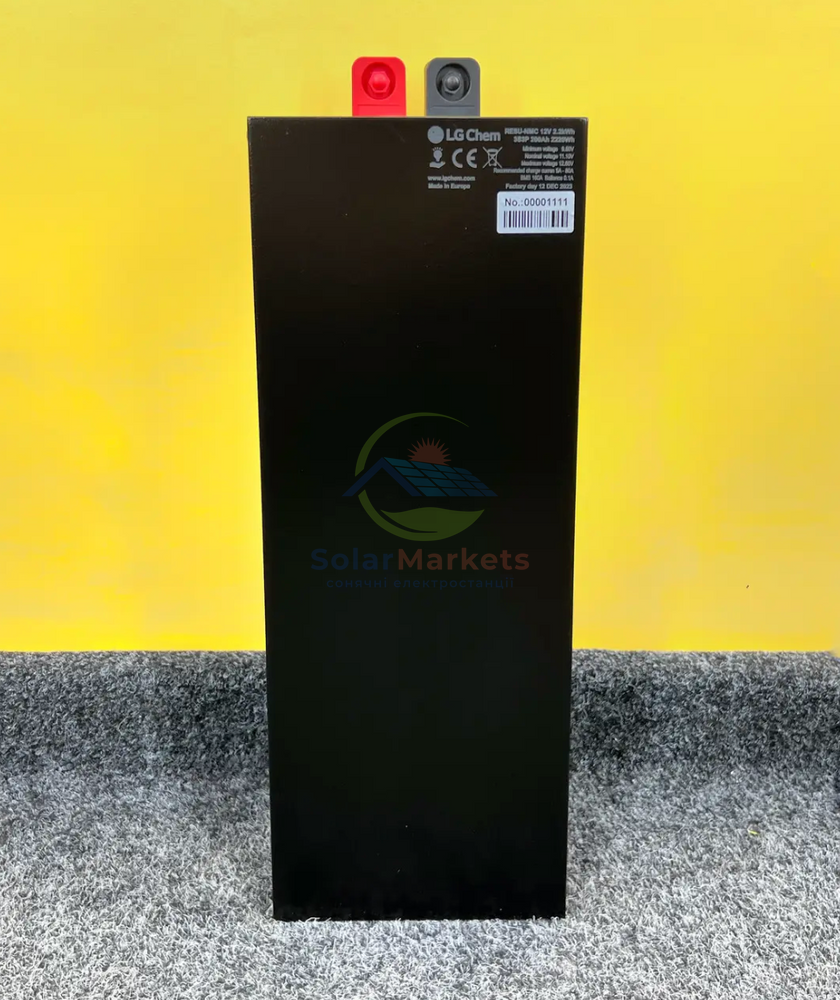 Акумулятор LG Chem 3S3P 200Ah 2.2kWh BMS 160A для 12V інверторів і ДБЖ Europe Li-ion Li-NMC LG Chem 3S3P фото