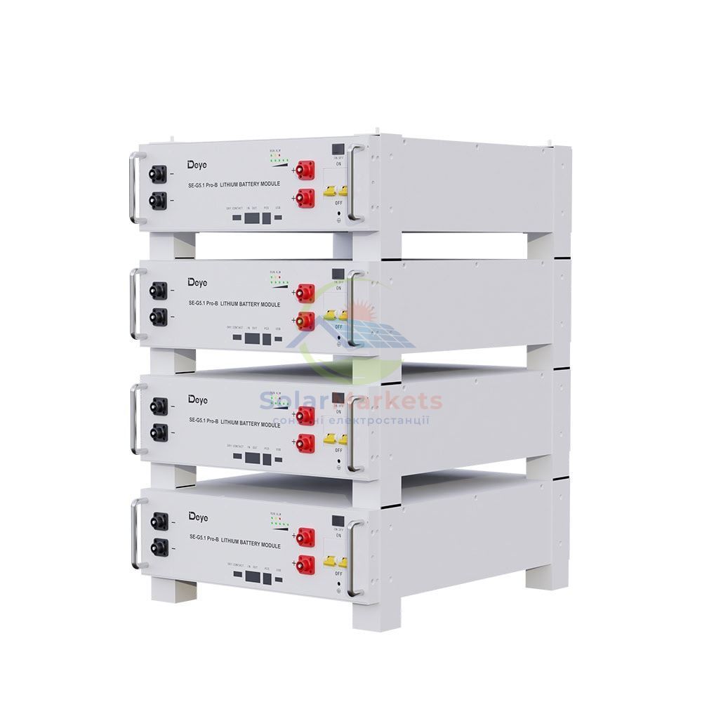 Акумуляторна батарея SE-G5.1 PRO-B DEYE (LIFEPO4 51,2V 100AH 5,12KWH) SE-G5.1 PRO-B фото