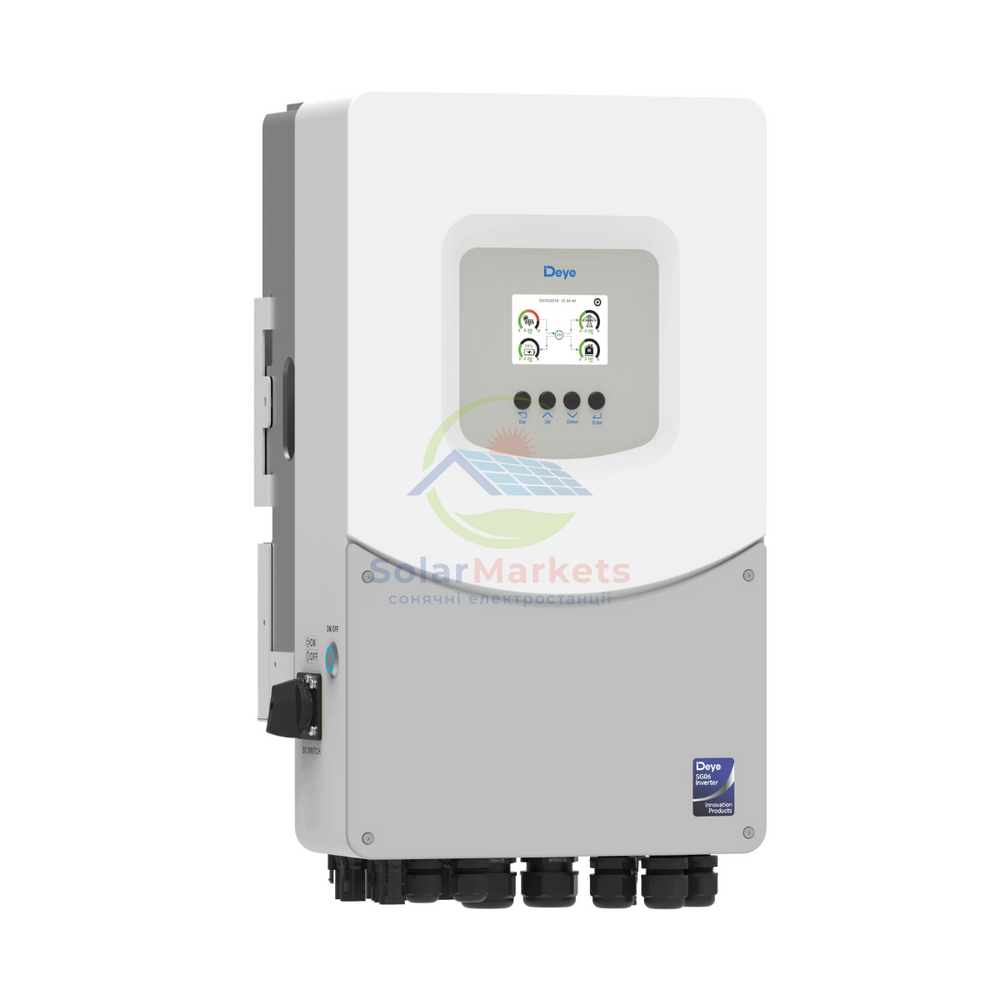 Гібридний інвертор DEYE SUN-8K-SG06LP1-EU-BM3 8kW 48V 3 MPPT  SUN-8K-SG06LP1-EU-BM3 фото